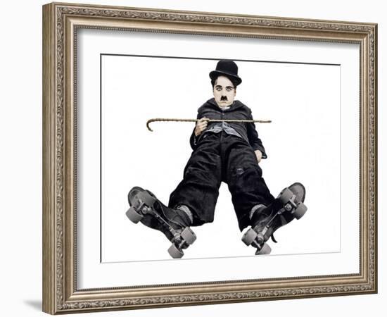 The Rink, Charlie Chaplin, 1916-null-Framed Photo