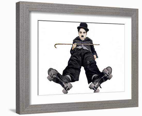 The Rink, Charlie Chaplin, 1916-null-Framed Photo