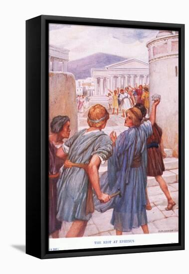 The Riot at Ephesus-Arthur A. Dixon-Framed Premier Image Canvas