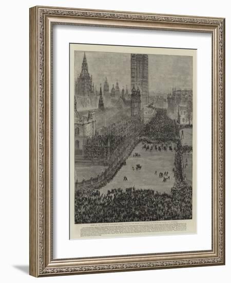 The Riot in Trafalgar Square, 13 November 1887-null-Framed Giclee Print