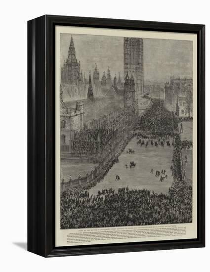 The Riot in Trafalgar Square, 13 November 1887-null-Framed Premier Image Canvas