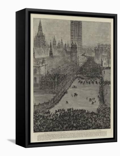 The Riot in Trafalgar Square, 13 November 1887-null-Framed Premier Image Canvas