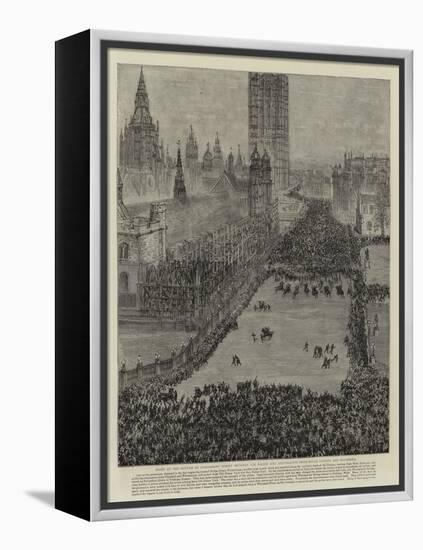 The Riot in Trafalgar Square, 13 November 1887-null-Framed Premier Image Canvas