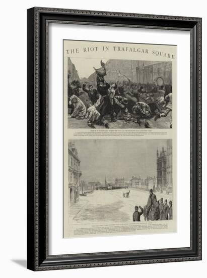 The Riot in Trafalgar Square-null-Framed Giclee Print