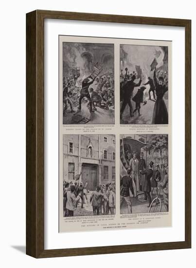 The Rioting in Paris, Scenes in the Streets on Sunday-William Henry Pike-Framed Giclee Print