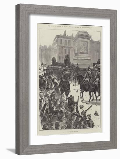 The Riots in London on Sunday, 13 November, Defence of Trafalgar-Square-Richard Caton Woodville II-Framed Giclee Print