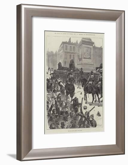 The Riots in London on Sunday, 13 November, Defence of Trafalgar-Square-Richard Caton Woodville II-Framed Giclee Print