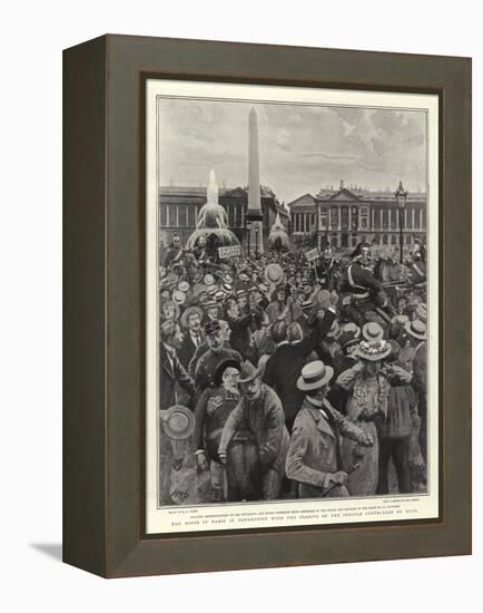 The Riots in Paris in Connection with the Closing of the Schools Controlled by Nuns-Henry Marriott Paget-Framed Premier Image Canvas