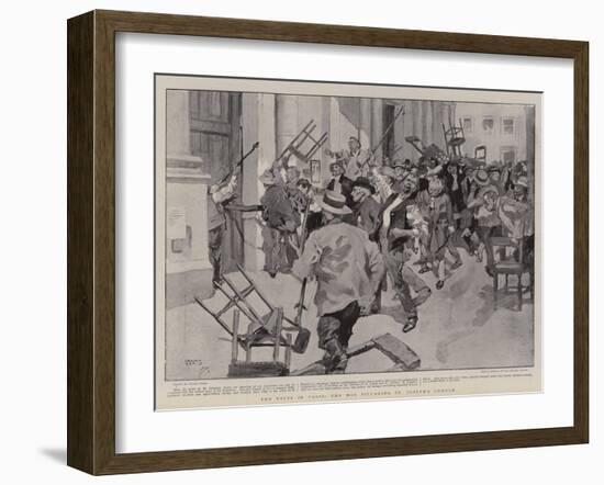 The Riots in Paris, the Mob Pillaging St Joseph's Church-Frank Craig-Framed Giclee Print