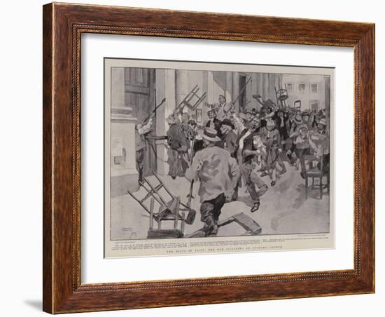 The Riots in Paris, the Mob Pillaging St Joseph's Church-Frank Craig-Framed Giclee Print