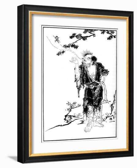 The Rishi Li Tieh-Kwai Despatching His Spirit to the Mountains of the Immortals, 17th Century-Kanô Tan'yû-Framed Giclee Print