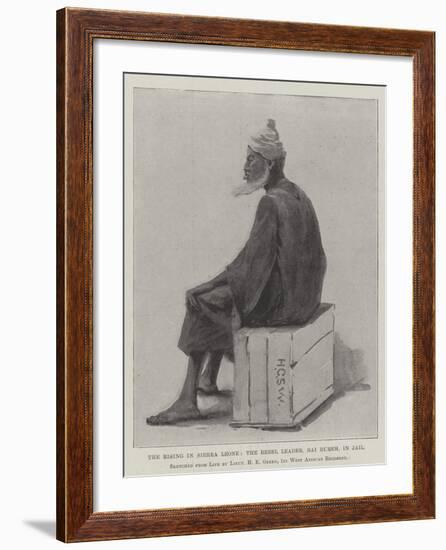 The Rising in Sierra Leone, the Rebel Leader, Bai Bureh, in Jail-Henry Charles Seppings Wright-Framed Giclee Print