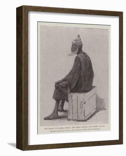 The Rising in Sierra Leone, the Rebel Leader, Bai Bureh, in Jail-Henry Charles Seppings Wright-Framed Giclee Print