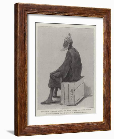 The Rising in Sierra Leone, the Rebel Leader, Bai Bureh, in Jail-Henry Charles Seppings Wright-Framed Giclee Print