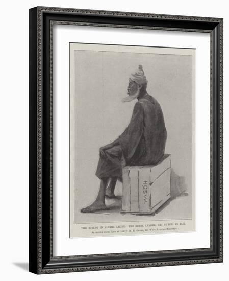 The Rising in Sierra Leone, the Rebel Leader, Bai Bureh, in Jail-Henry Charles Seppings Wright-Framed Giclee Print