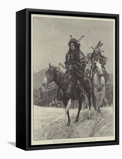 The Rising of the North American Indians, Braves Leaving the Reservation-Richard Caton Woodville II-Framed Premier Image Canvas
