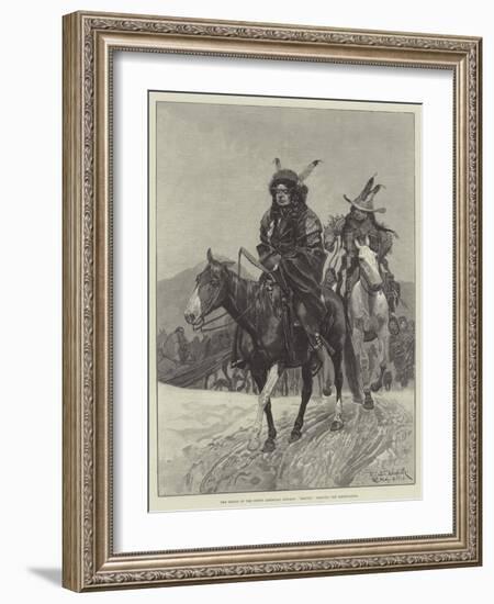 The Rising of the North American Indians, Braves Leaving the Reservation-Richard Caton Woodville II-Framed Giclee Print
