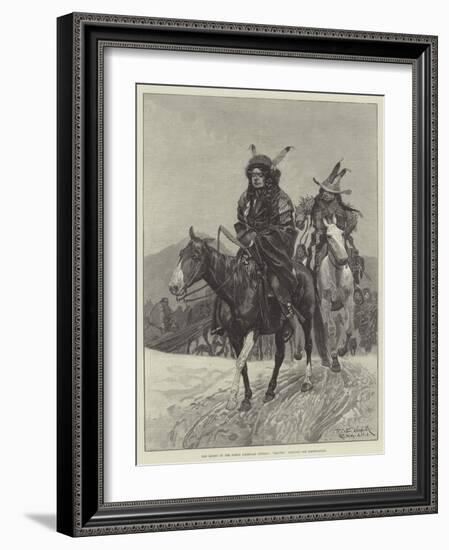 The Rising of the North American Indians, Braves Leaving the Reservation-Richard Caton Woodville II-Framed Giclee Print