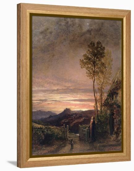 The Rising of the Skylark (Oil on Board)-Samuel Palmer-Framed Premier Image Canvas