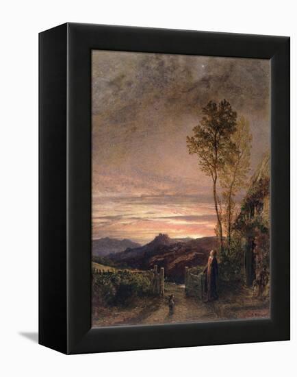 The Rising of the Skylark (Oil on Board)-Samuel Palmer-Framed Premier Image Canvas