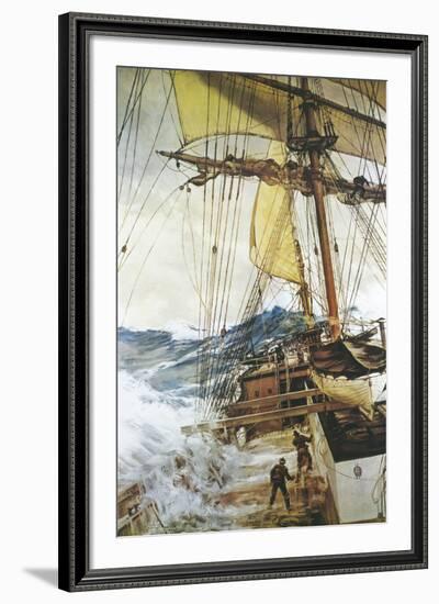 The Rising Wind-Montague Dawson-Framed Giclee Print