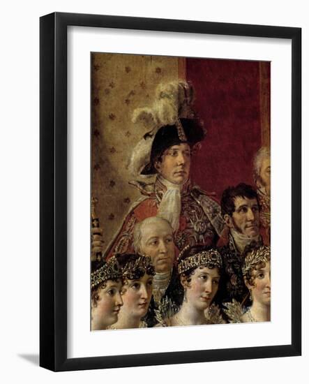 The Rite of Napoleon. Detail Depicting Pauline Bonaparte (Princess Borghese, 1780-1825), Caroline B-Jacques Louis David-Framed Giclee Print