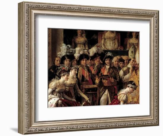 The Rite of Napoleon. Detail Representing Josephine His Followers and Philippe Henri, Marquis of Se-Jacques Louis David-Framed Giclee Print