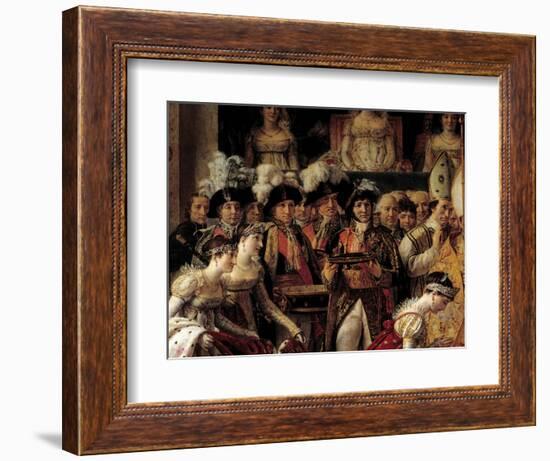 The Rite of Napoleon. Detail Representing Josephine His Followers and Philippe Henri, Marquis of Se-Jacques Louis David-Framed Giclee Print