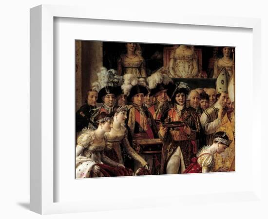 The Rite of Napoleon. Detail Representing Josephine His Followers and Philippe Henri, Marquis of Se-Jacques Louis David-Framed Giclee Print