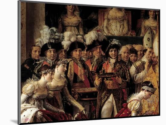 The Rite of Napoleon. Detail Representing Josephine His Followers and Philippe Henri, Marquis of Se-Jacques Louis David-Mounted Giclee Print