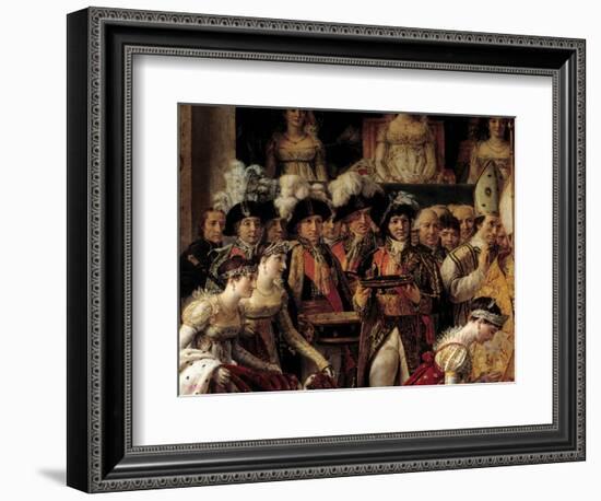 The Rite of Napoleon. Detail Representing Josephine His Followers and Philippe Henri, Marquis of Se-Jacques Louis David-Framed Giclee Print