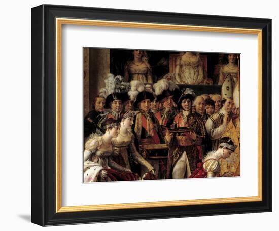 The Rite of Napoleon. Detail Representing Josephine His Followers and Philippe Henri, Marquis of Se-Jacques Louis David-Framed Giclee Print