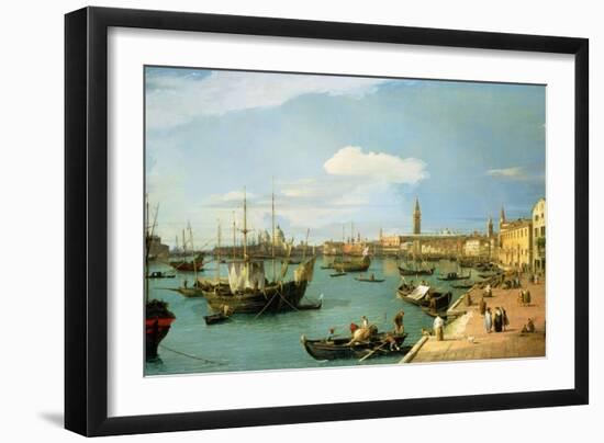 The Riva Degli Schiavoni, Looking West-Canaletto-Framed Giclee Print