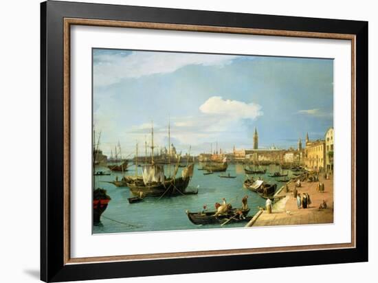 The Riva Degli Schiavoni, Looking West-Canaletto-Framed Giclee Print