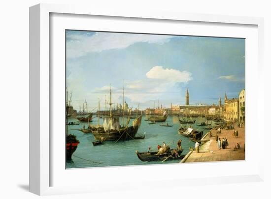 The Riva Degli Schiavoni, Looking West-Canaletto-Framed Giclee Print