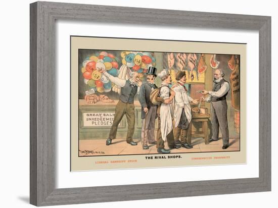 The Rival Shops-Tom Merry-Framed Art Print