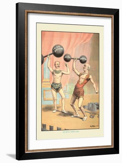 The Rival Strong Men-Tom Merry-Framed Art Print