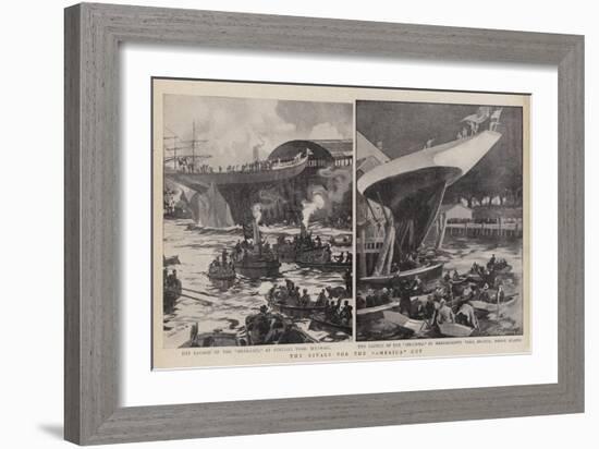 The Rivals for the America Cup-Charles Edward Dixon-Framed Giclee Print