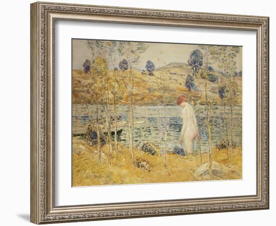 The River Bank, 1906-Childe Hassam-Framed Giclee Print