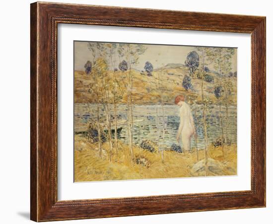 The River Bank, 1906-Childe Hassam-Framed Giclee Print