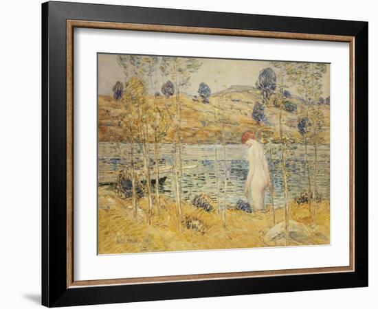 The River Bank, 1906-Childe Hassam-Framed Giclee Print