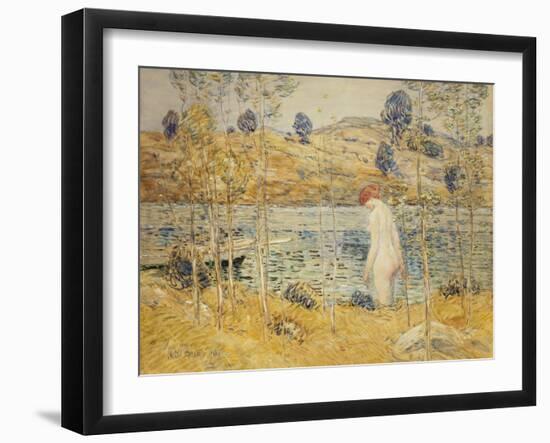 The River Bank, 1906-Childe Hassam-Framed Giclee Print