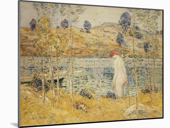 The River Bank, 1906-Childe Hassam-Mounted Giclee Print