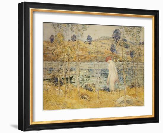 The River Bank, 1906-Childe Hassam-Framed Giclee Print