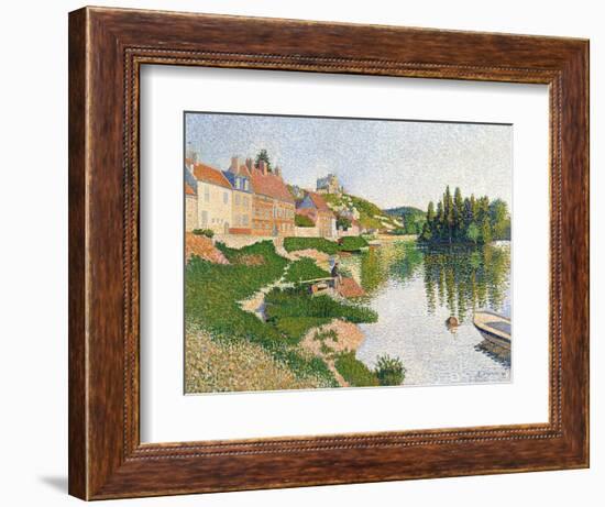 The River Bank, Petit-Andely, 1886-Paul Signac-Framed Giclee Print