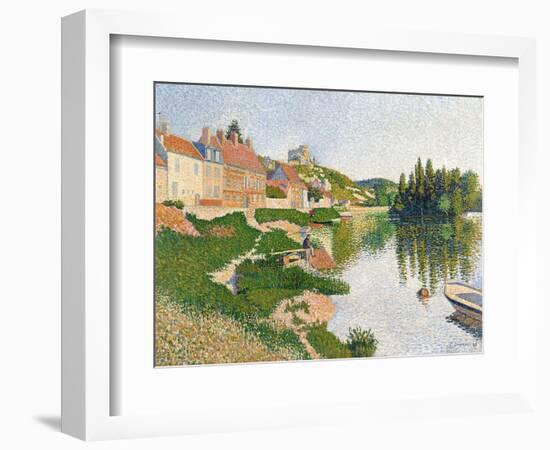 The River Bank, Petit-Andely, 1886-Paul Signac-Framed Giclee Print