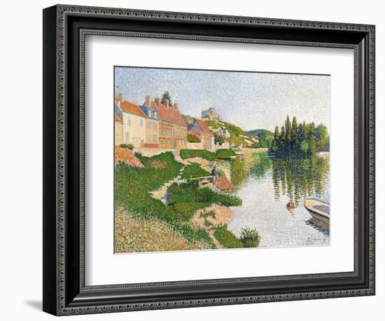 The River Bank, Petit-Andely, 1886-Paul Signac-Framed Giclee Print