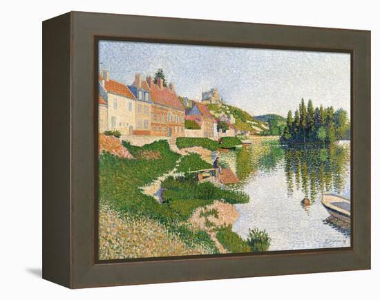 The River Bank, Petit-Andely, 1886-Paul Signac-Framed Premier Image Canvas
