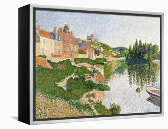 The River Bank, Petit-Andely, 1886-Paul Signac-Framed Premier Image Canvas