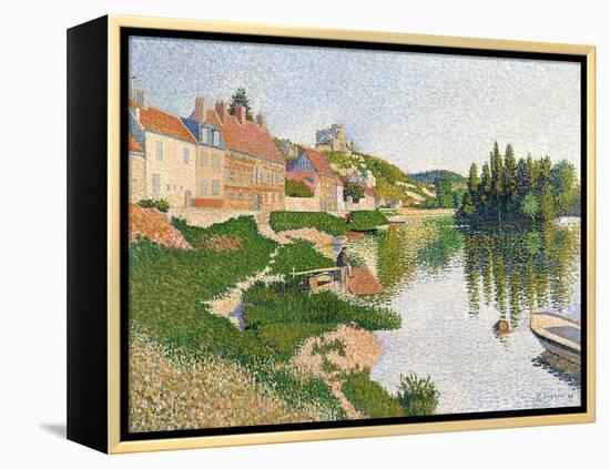 The River Bank, Petit-Andely, 1886-Paul Signac-Framed Premier Image Canvas